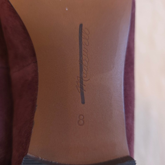 Madewell The Francine Ballet Flat - Dark Merlot/ Size 8 - Picture 7 of 7